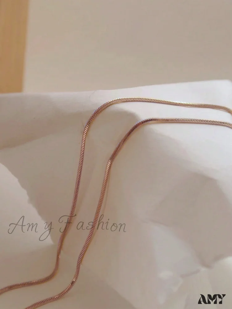 Amy Fashion - Minimalist Stainless Steel Necklace - Image 2