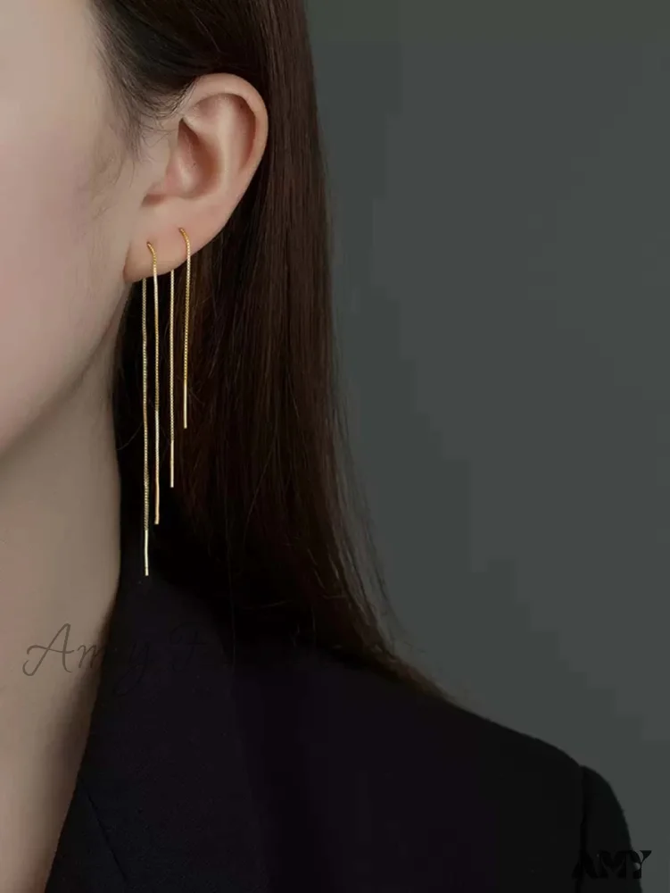 Amy Fashion - Minimalist Threader Earrings - Image 10