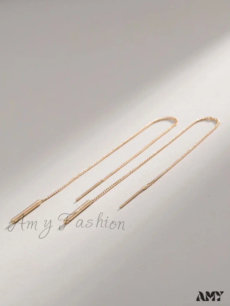 Amy Fashion - Minimalist Threader Earrings - Image 4