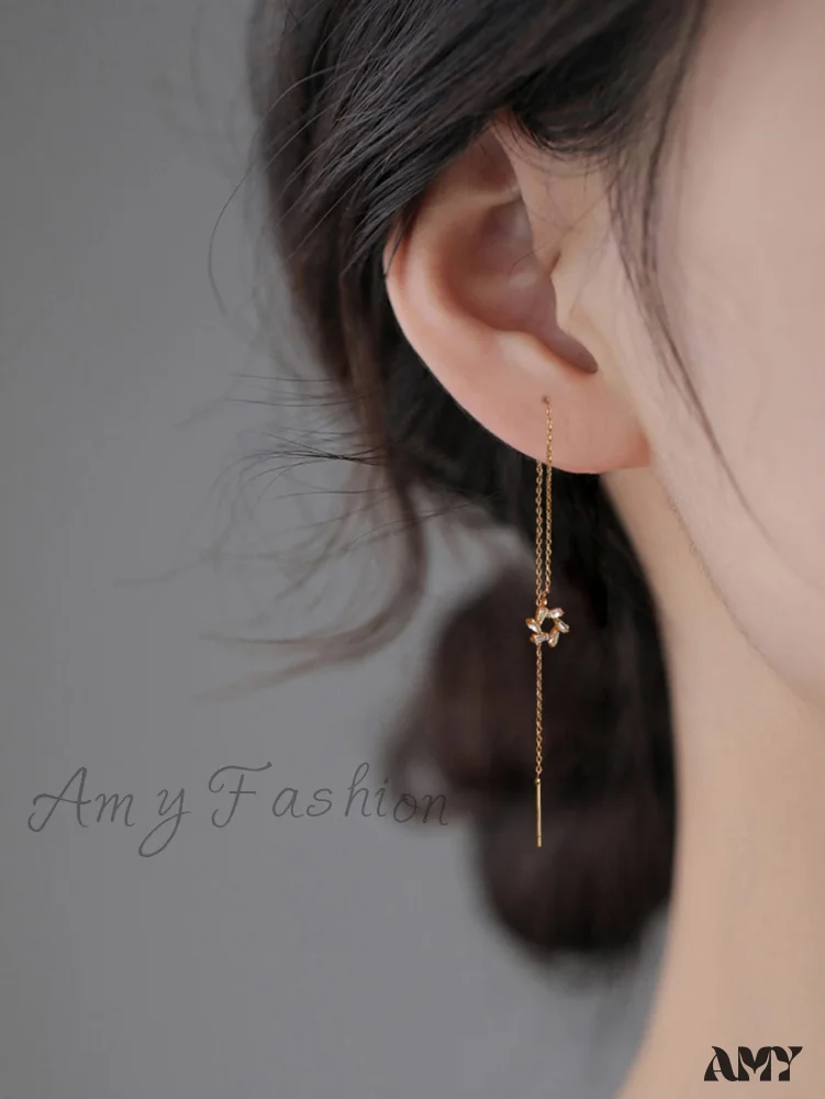 Amy Fashion - Minimalist Threader Earrings - Image 7