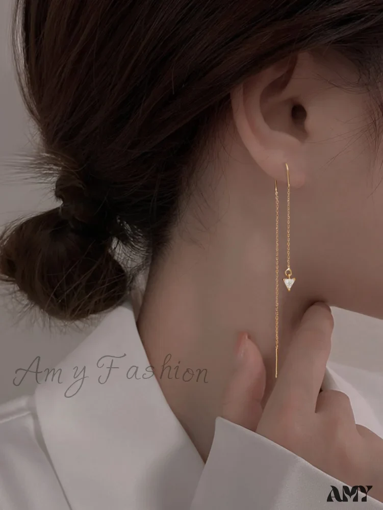 Amy Fashion - Minimalist Threader Earrings - Image 9