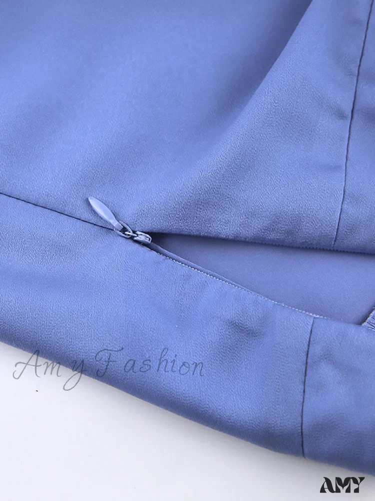 Amy Fashion - Chic Trumpet Satin Silky Skirt - Image 4