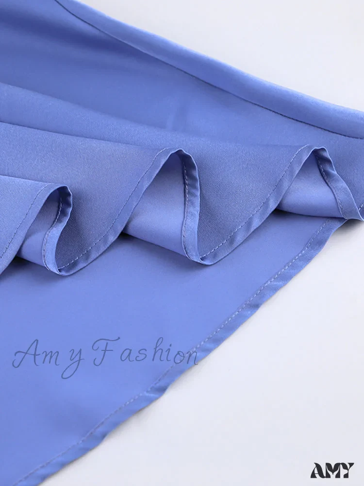 Amy Fashion - Chic Trumpet Satin Silky Skirt - Image 5