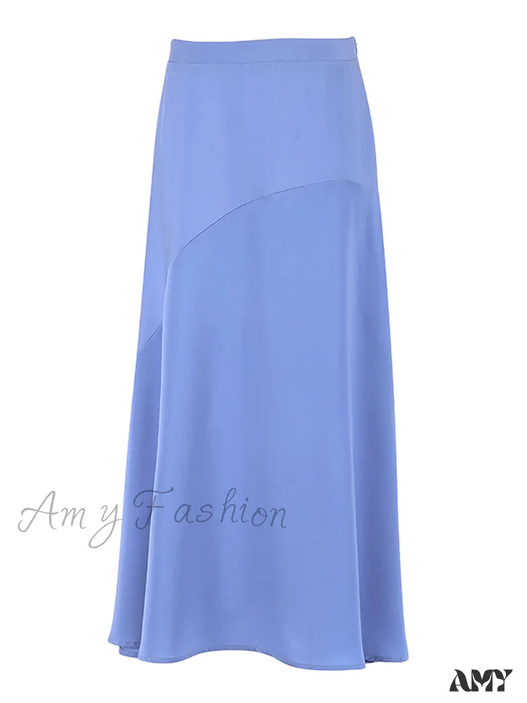 Amy Fashion - Chic Trumpet Satin Silky Skirt - Image 7
