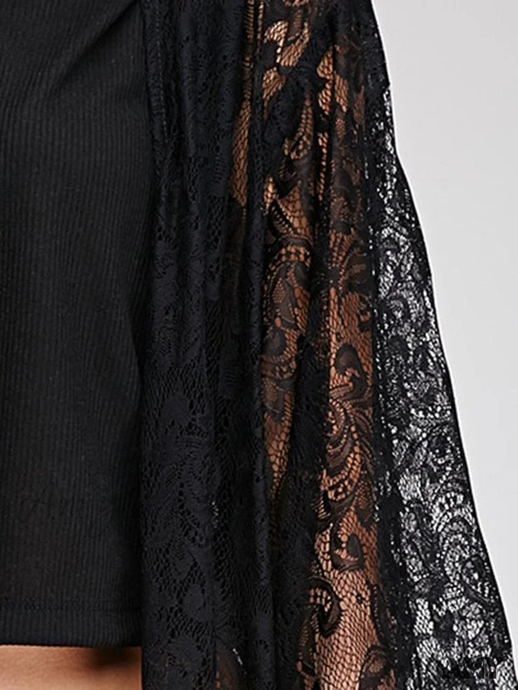 Amy Fashion - Long Perspective Kimono Loose Tassels Shawl Cardigan - Image 3