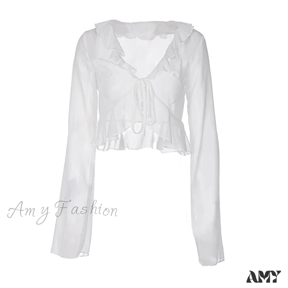 Amy Fashion - Navel Exposed Crop Tops Clubwear Top - Image 5