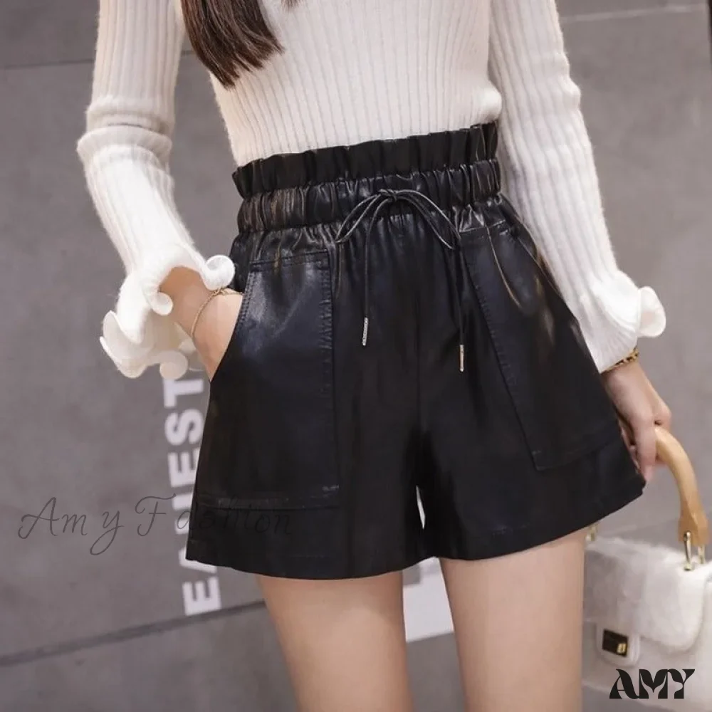 Amy Fashion - New High Waist Laced Up Shorts - Image 4