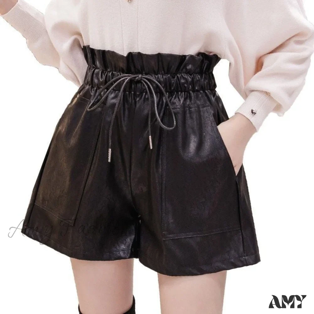Amy Fashion - New High Waist Laced Up Shorts - Image 6