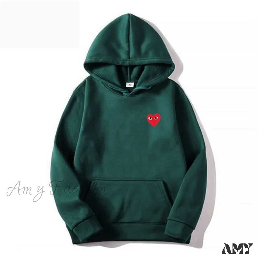 Amy Fashion - Cotton Heart-Eye Printed Fall/Winter Casual Hoodies - Image 10