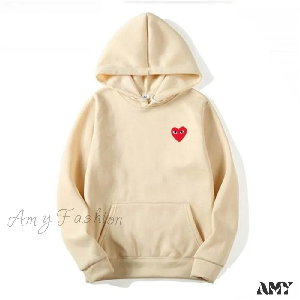 Amy Fashion - Cotton Heart-Eye Printed Fall/Winter Casual Hoodies - Image 12