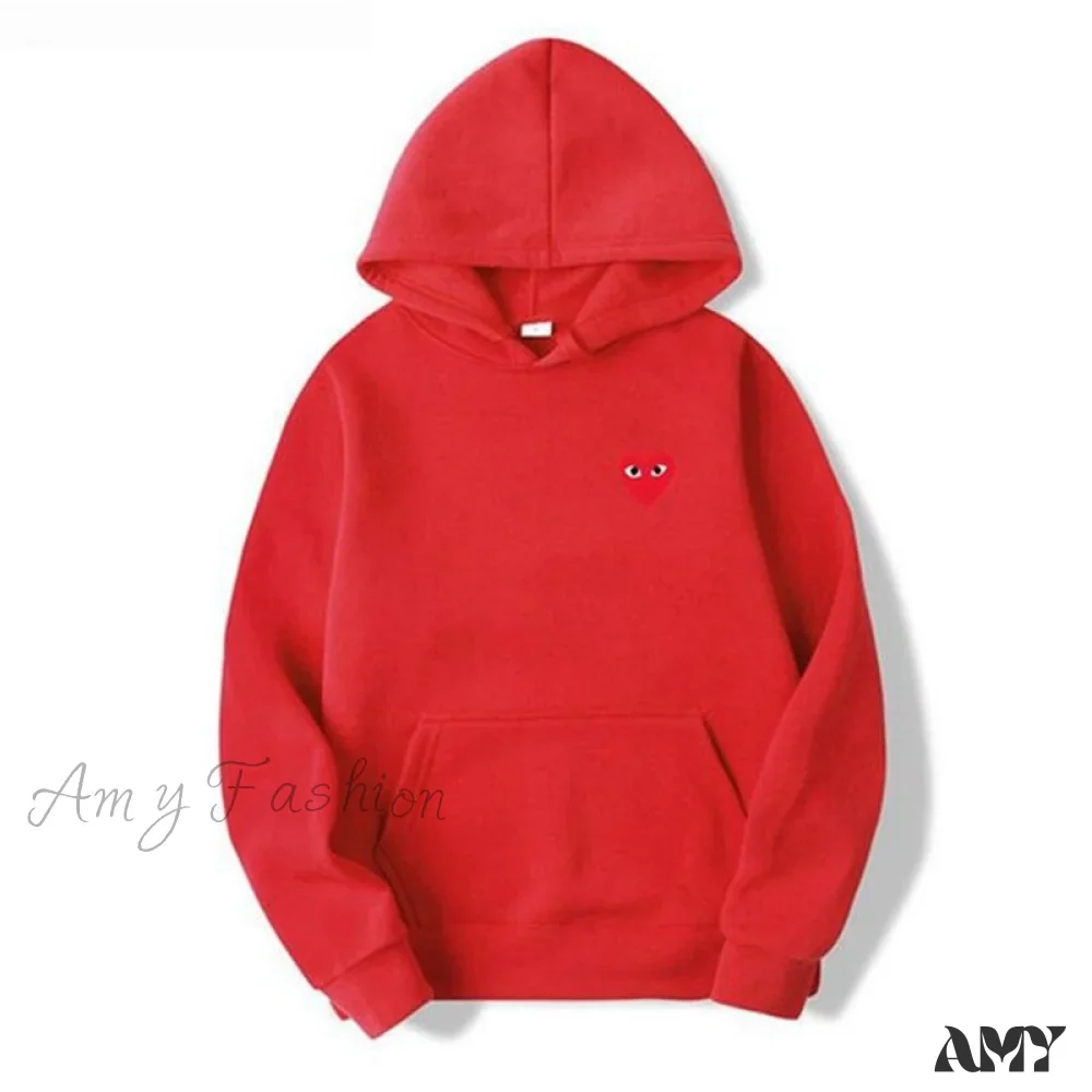 Amy Fashion - Cotton Heart-Eye Printed Fall/Winter Casual Hoodies - Image 7