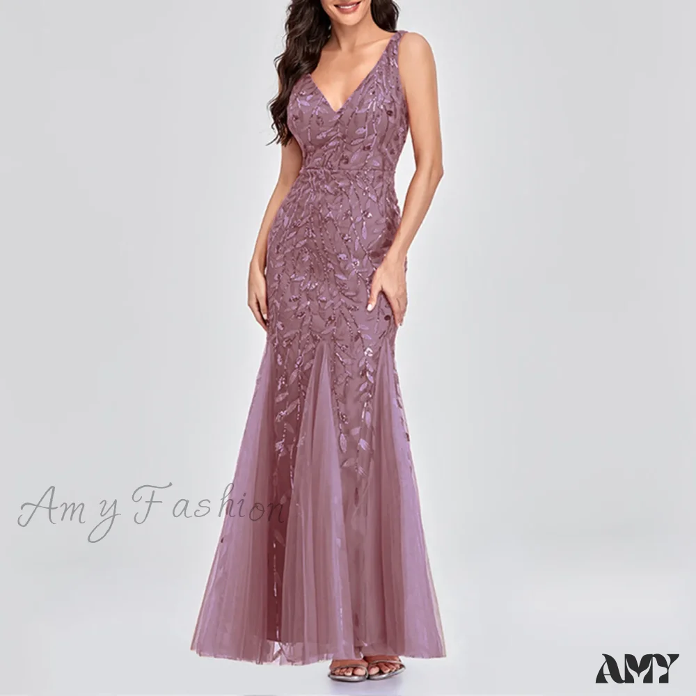 New Square-Collar Sequined Long-Sleeve Ruffle Hem Bodycon Evening Party Vestidos Dress - Image 6