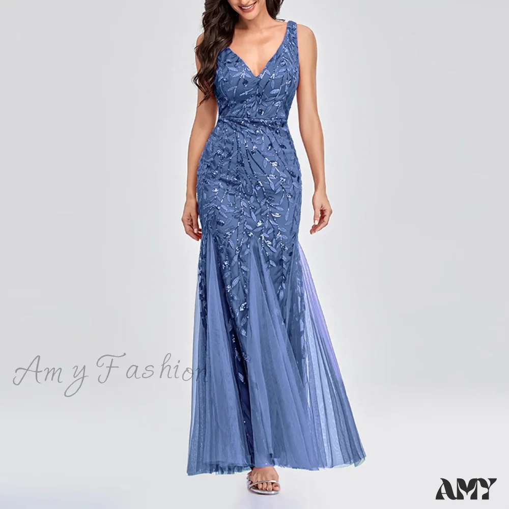 New Square-Collar Sequined Long-Sleeve Ruffle Hem Bodycon Evening Party Vestidos Dress - Image 7