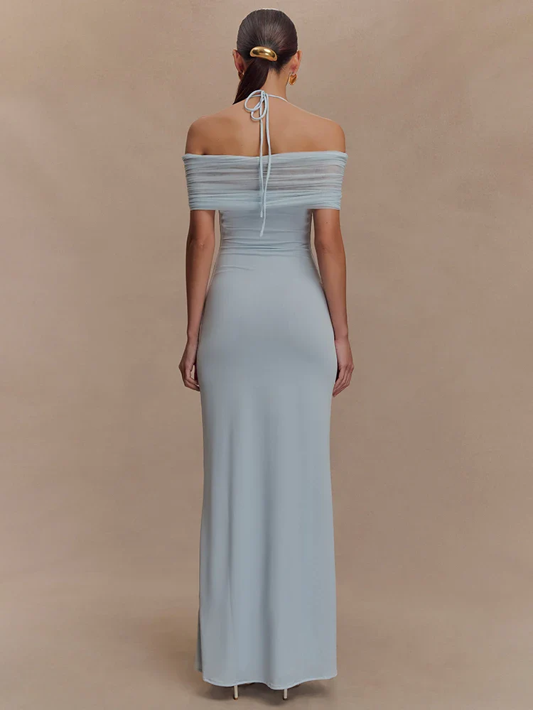 Off Shoulder Strapless Maxi Dress - Image 6