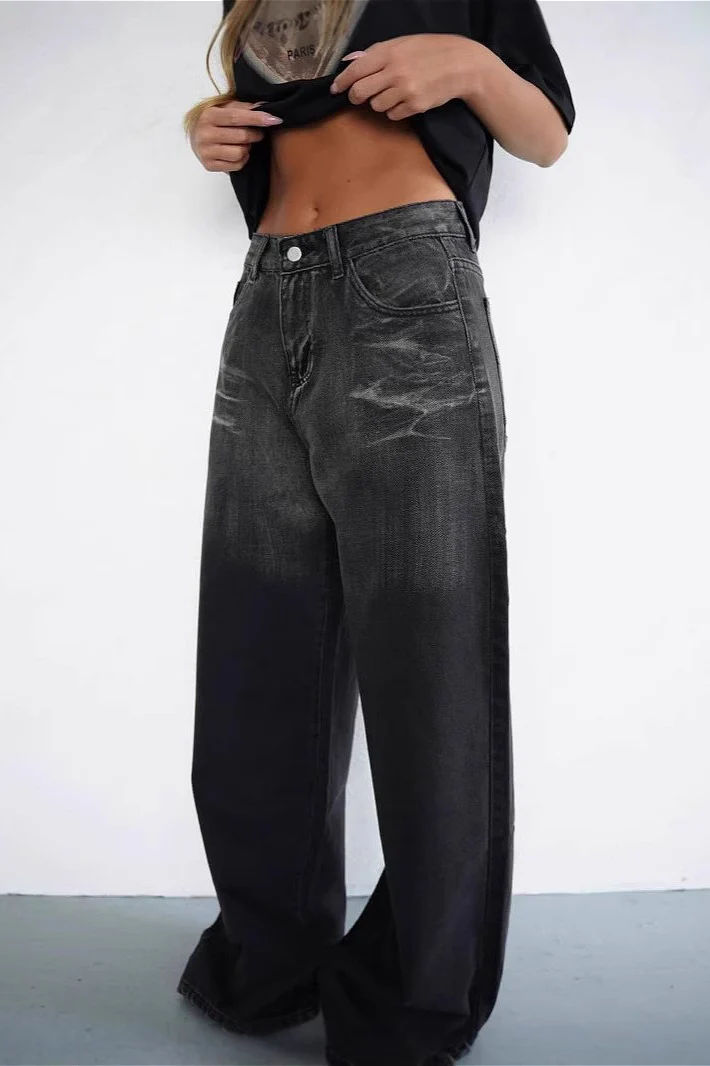 Ombre Distressed Low Waist Trendy Jeans - Image 5