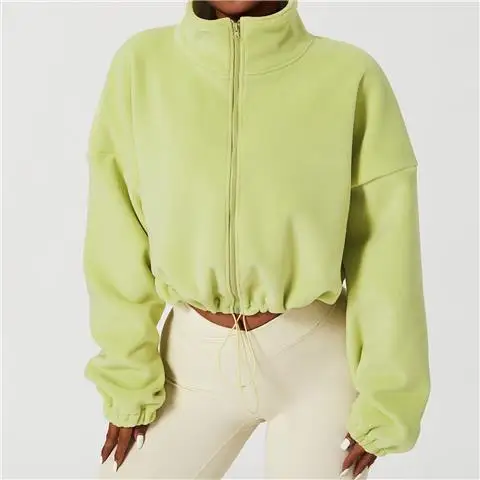 Patchwork Shirring Zipper Coat - Image 6