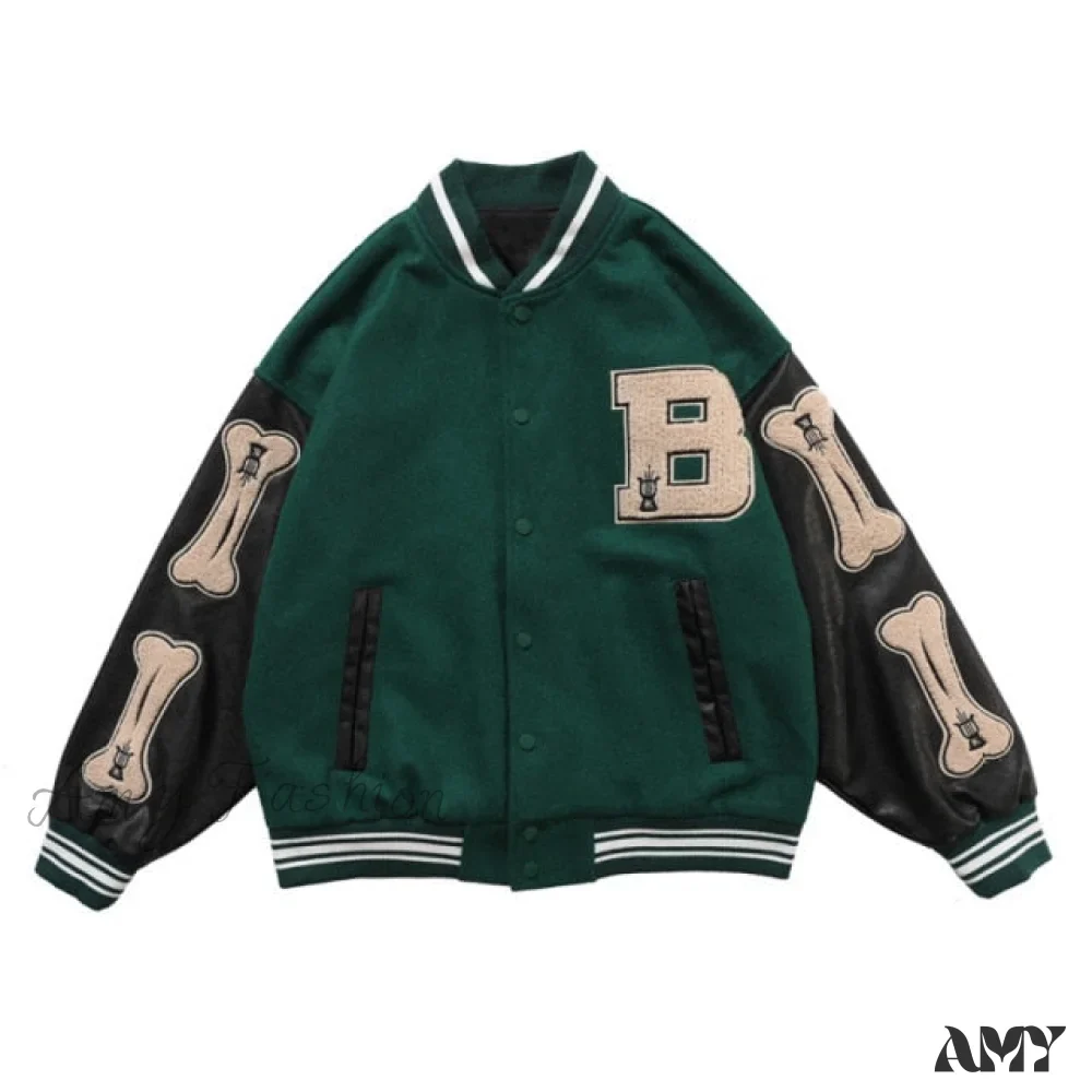 Amy Fashion - Print Loose Baseball Casual Sleeve Sports Coat - Image 3