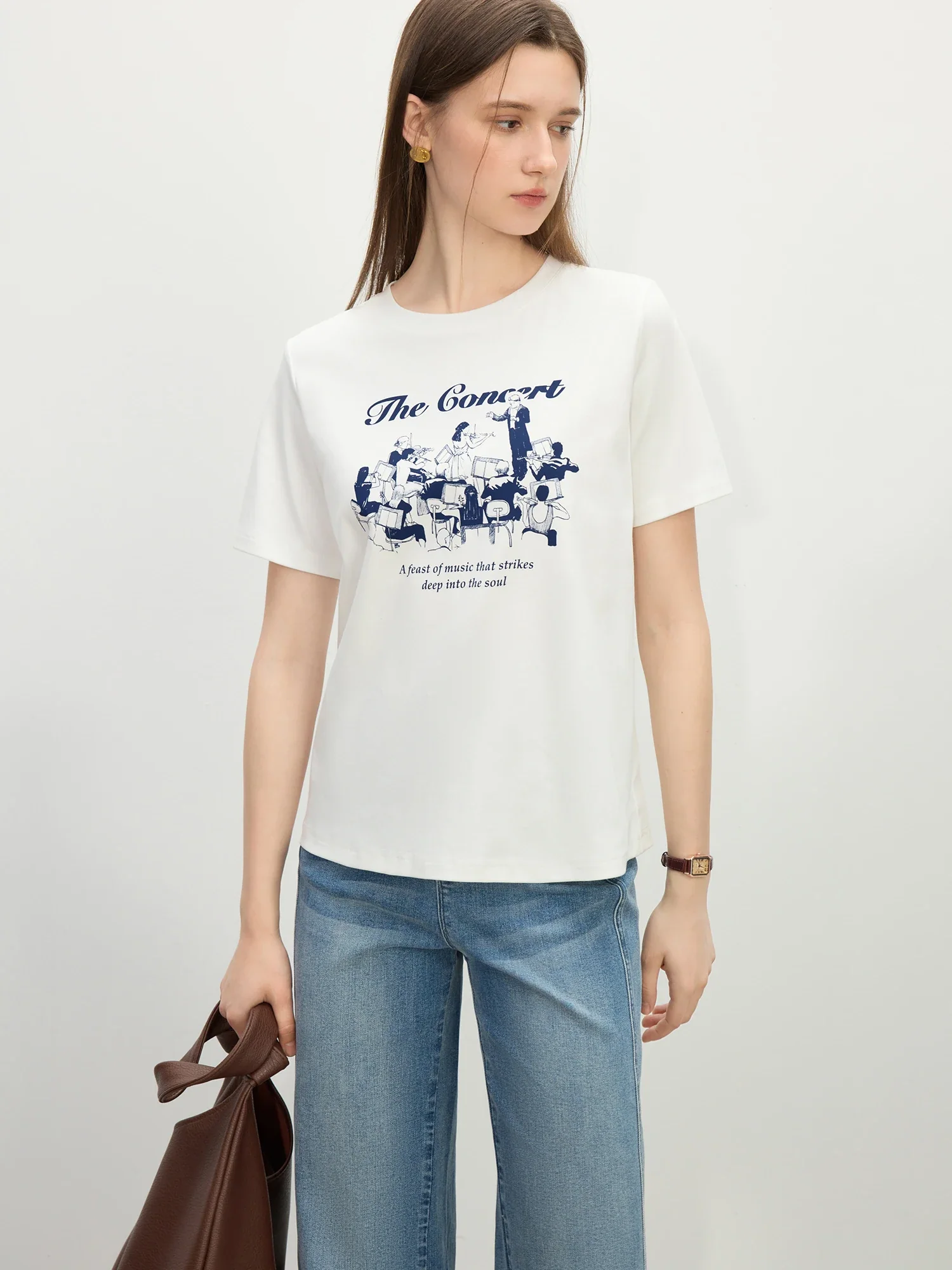 Pure Cotton Minimalist Loose T-shirt - Image 4