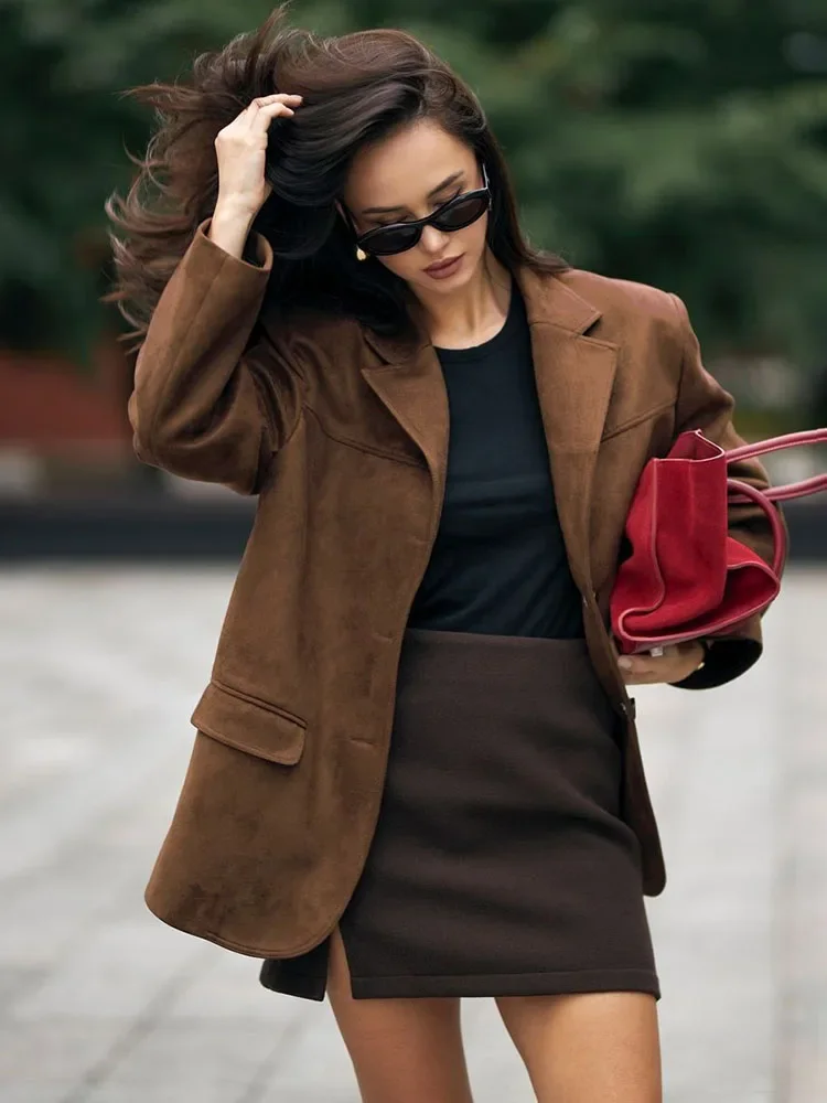 Retro Pocket Lapel Short Fall Coat - Image 2