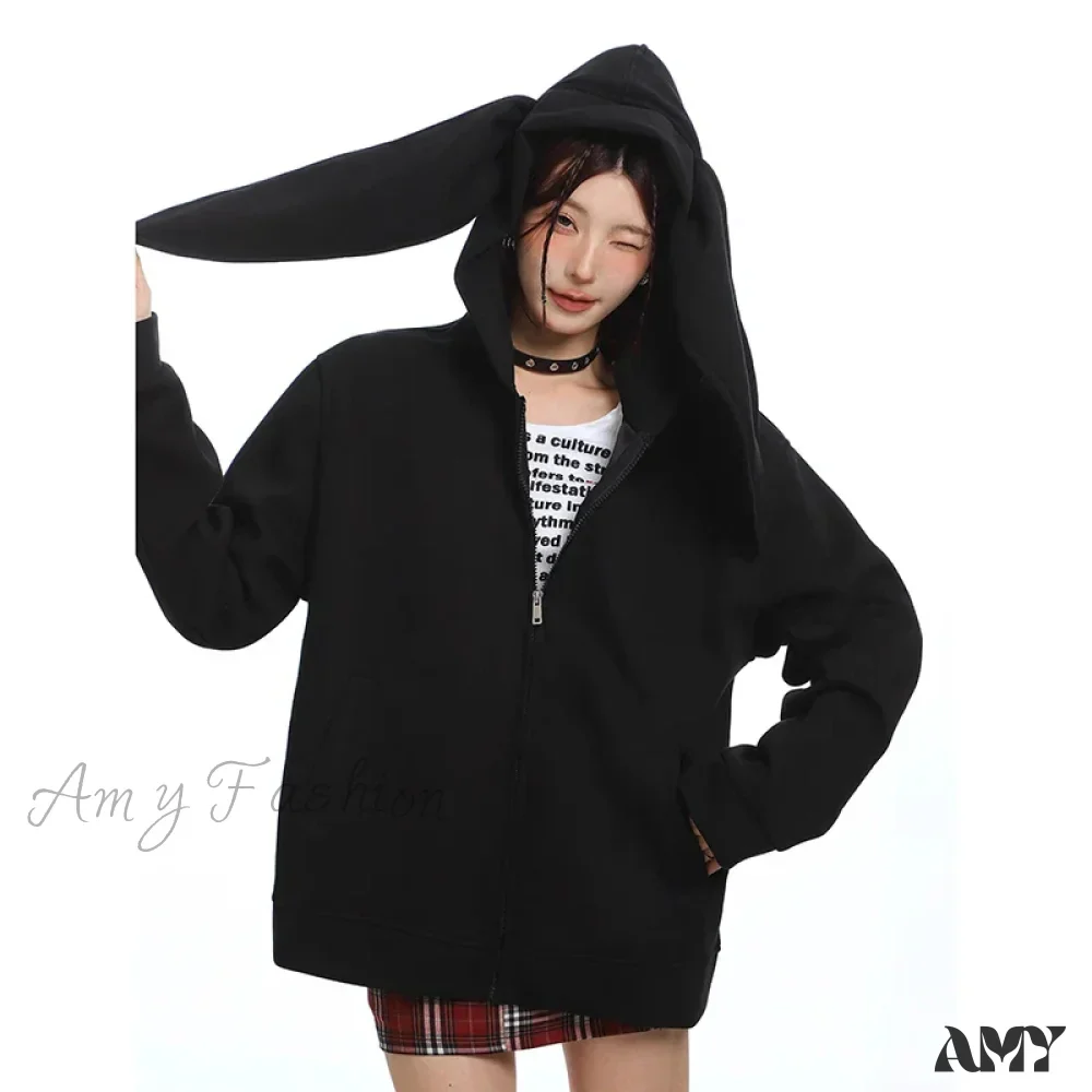 Retro Sweet Oversized Loose Kawaii Street Hooded Hoodie - Image 3