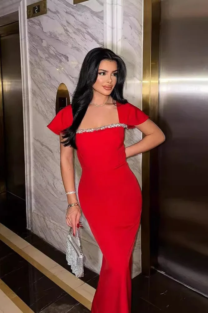 Rhinestone Bandage Party Dress - Image 5