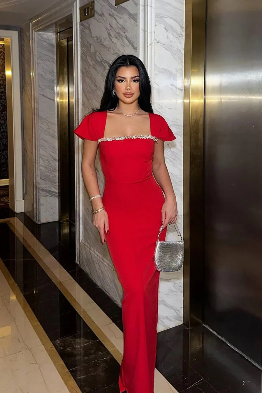 Rhinestone Bandage Party Dress - Image 6