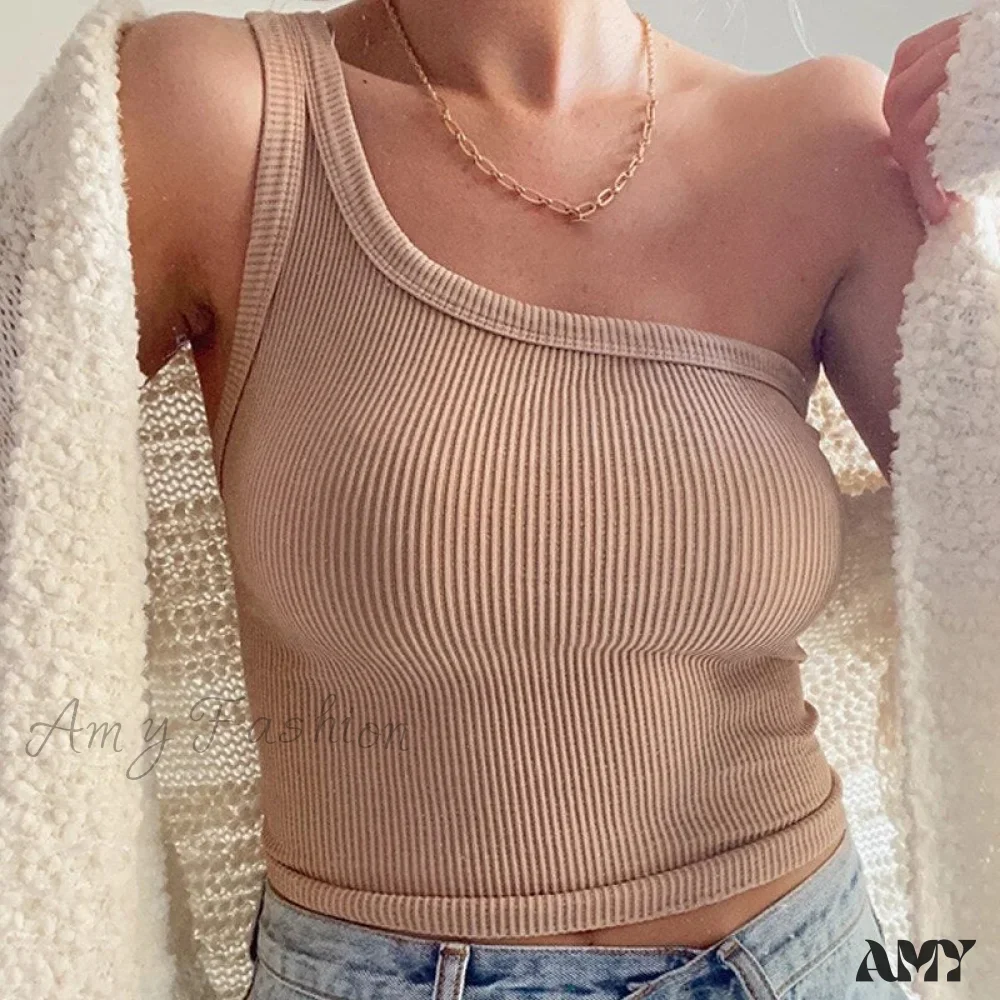 Amy Fashion - Ribbed Knitted Tank Top - Image 3