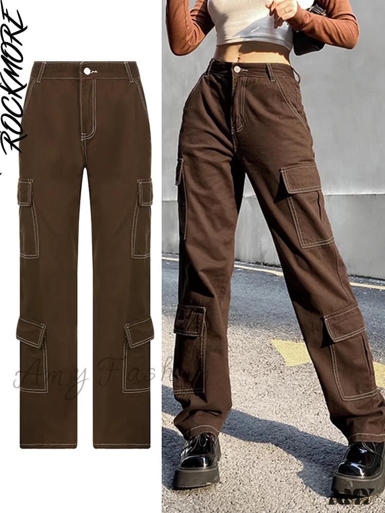 Amy Fashion - Brown Vintage Baggy Jeans - Image 6