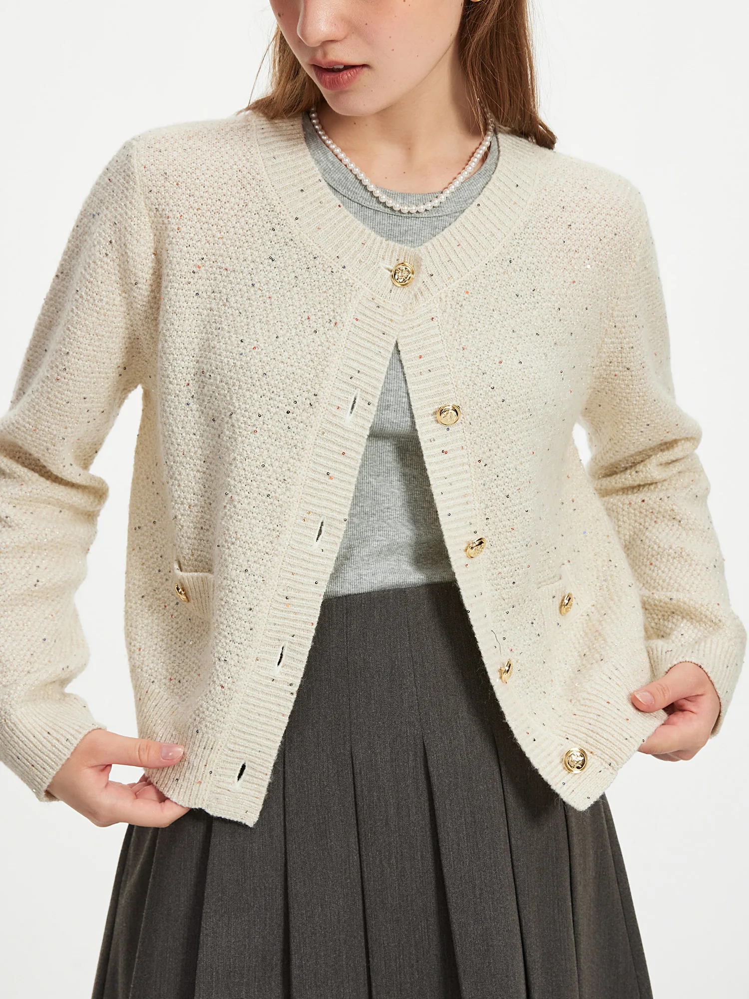 Round Neck Casual Knit Autumn Cardigan - Image 3