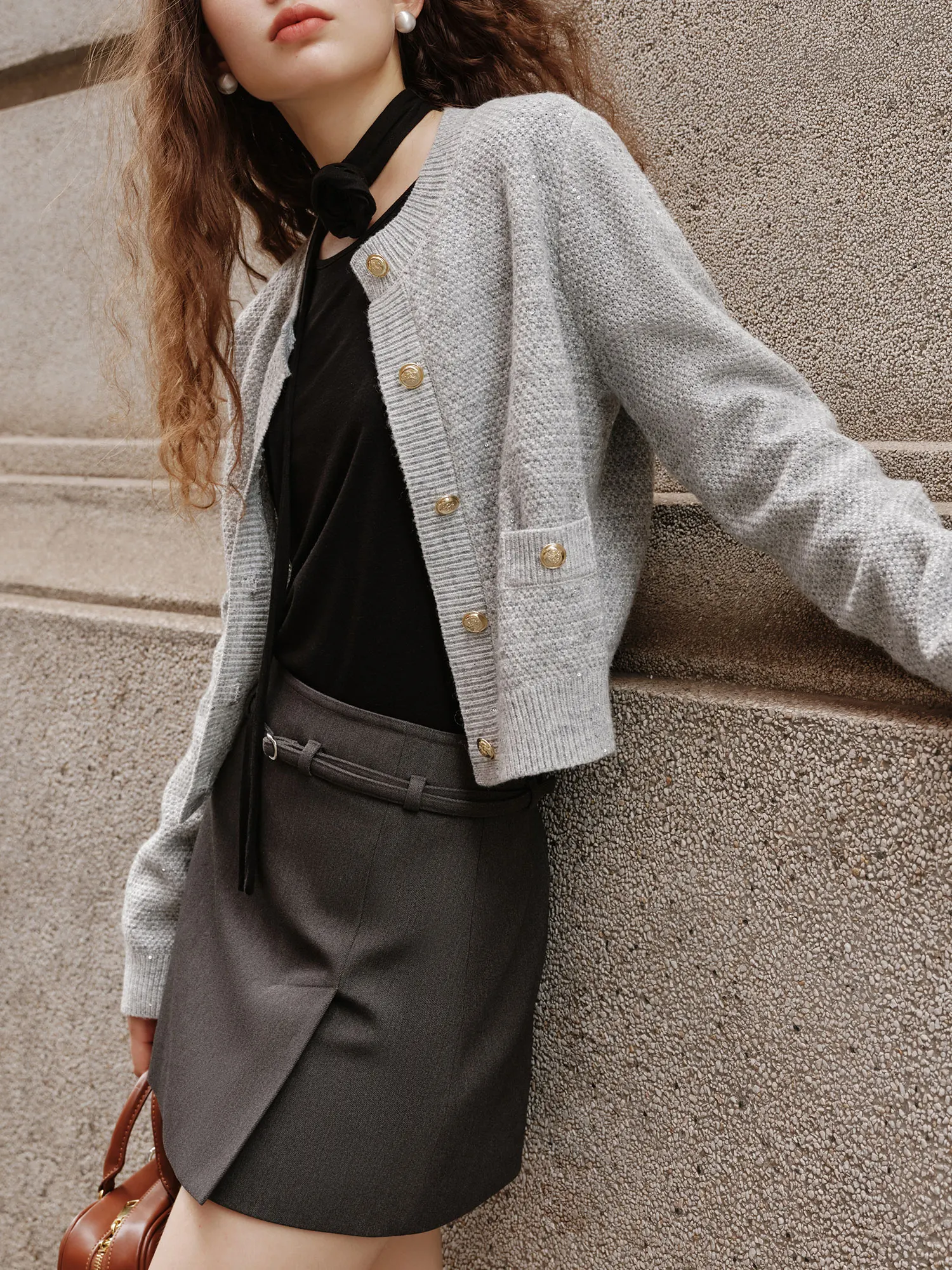 Round Neck Casual Knit Autumn Cardigan - Image 4