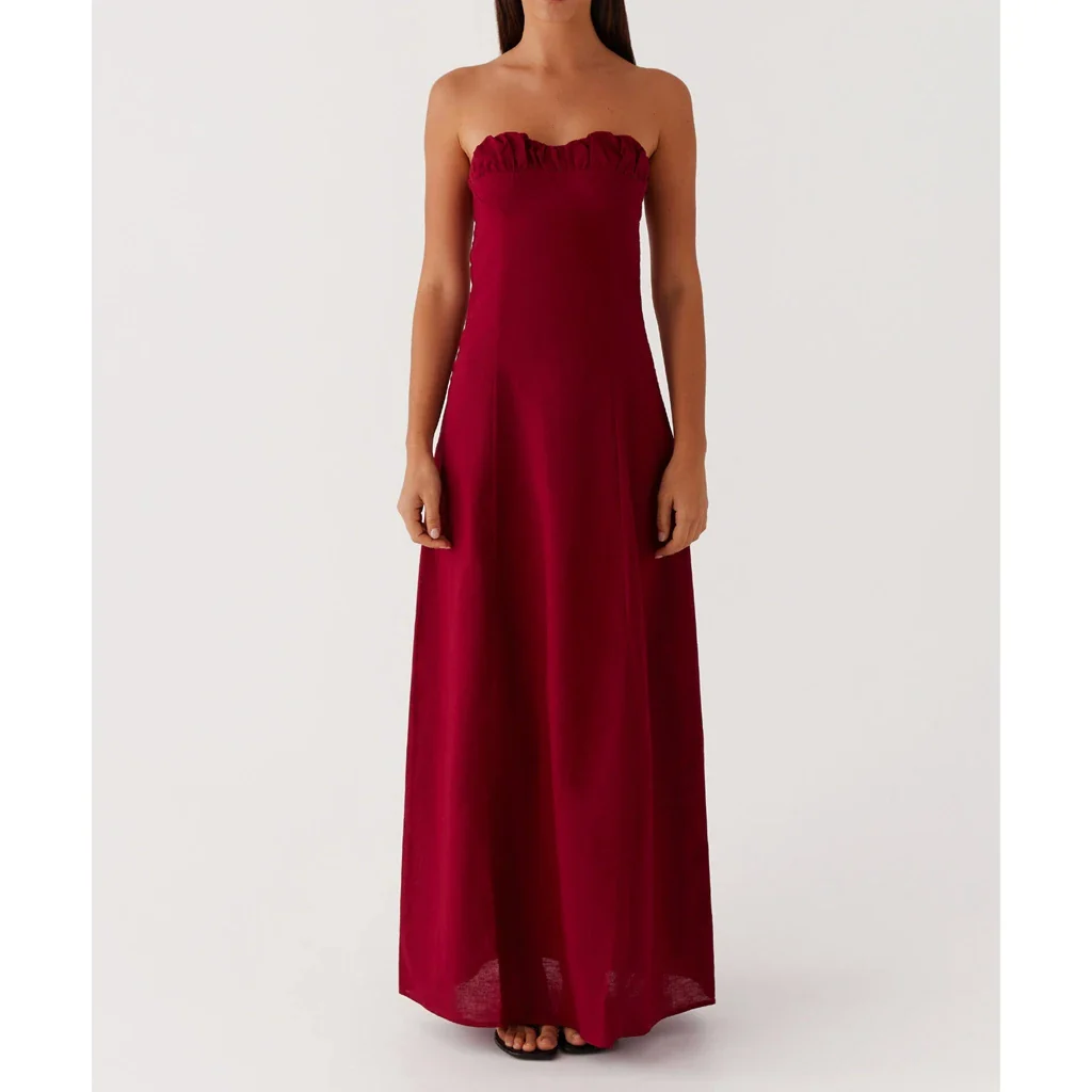 Ruched Floral Off Shoulder A-Line Vacation Dress - Image 7