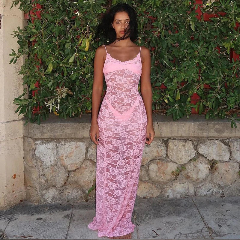Ruched Mesh Strapless Sheer Maxi Dress - Image 3