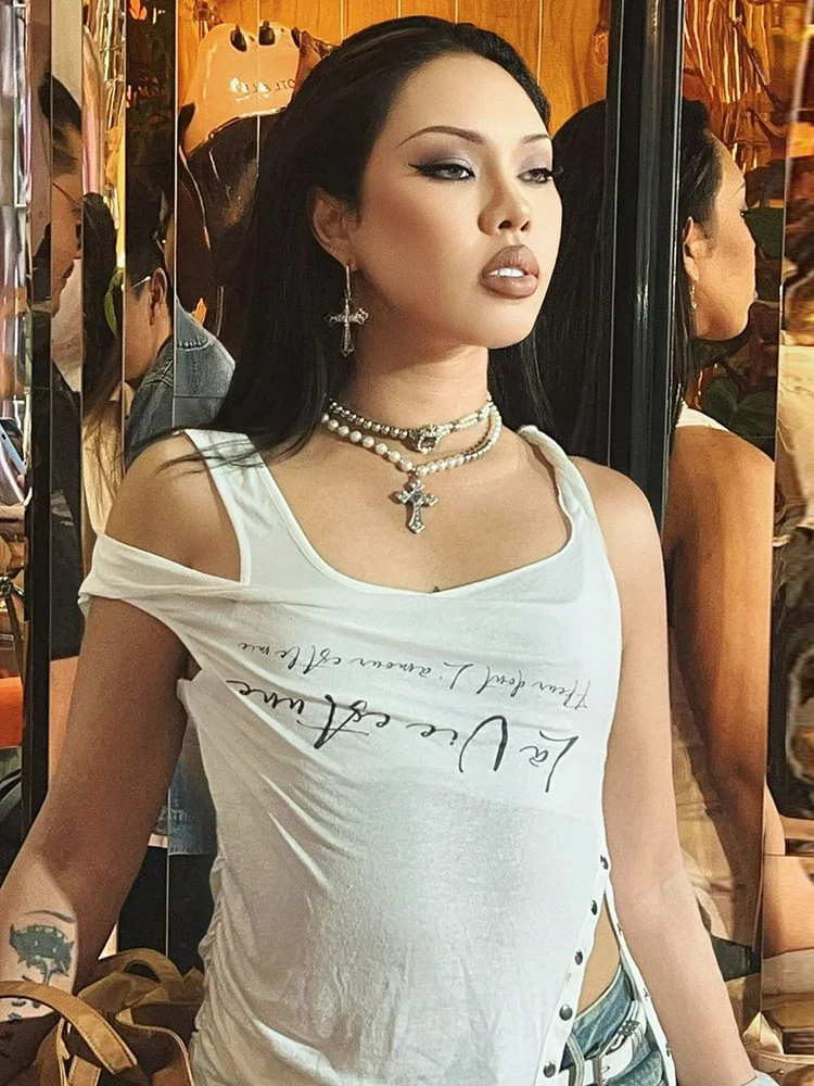 Ruched Side Slit Crop Top - Image 3