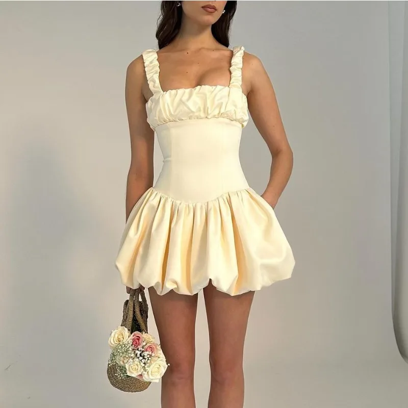 Ruched Splice Suspender Mini Dress - Image 4
