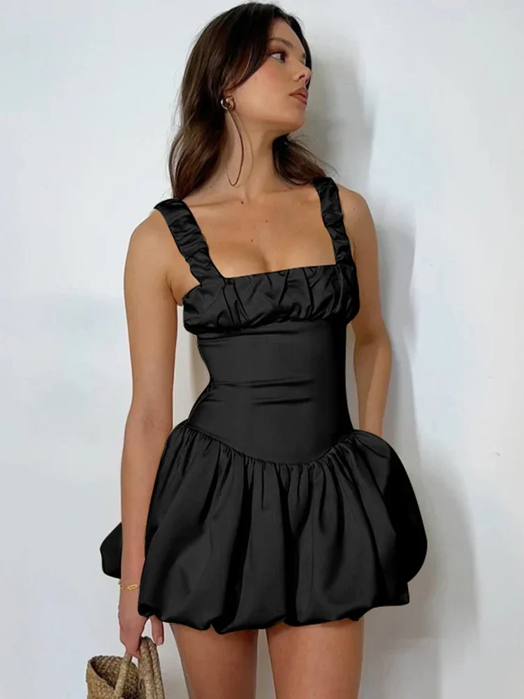 Ruched Splice Suspender Mini Dress - Image 7