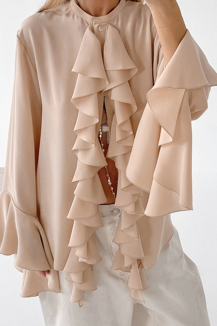 Ruffled Long-Sleeve Elegant Blouse - Image 12