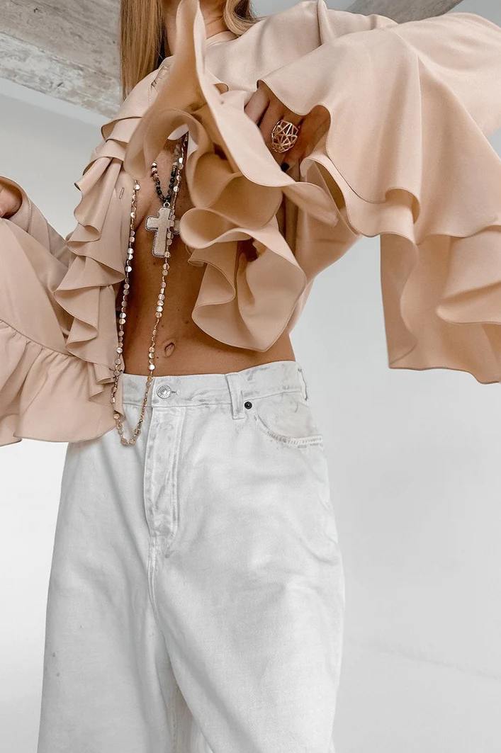 Ruffled Long-Sleeve Elegant Blouse - Image 13