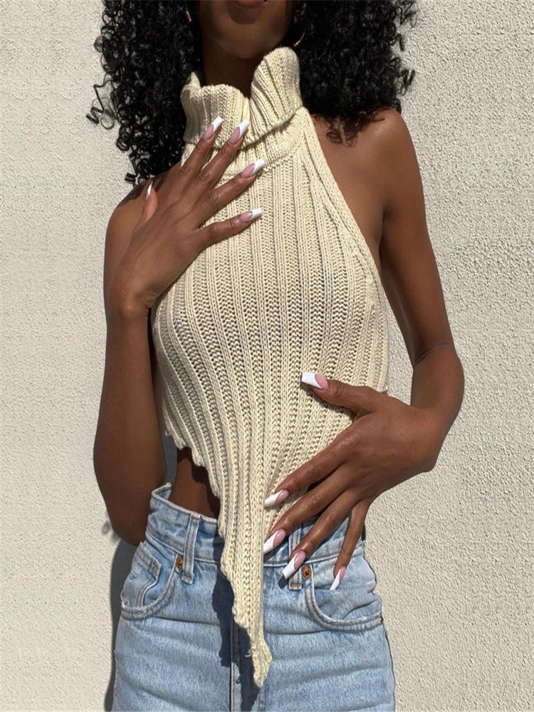 Ruffled Sheer Knit Top - Image 13