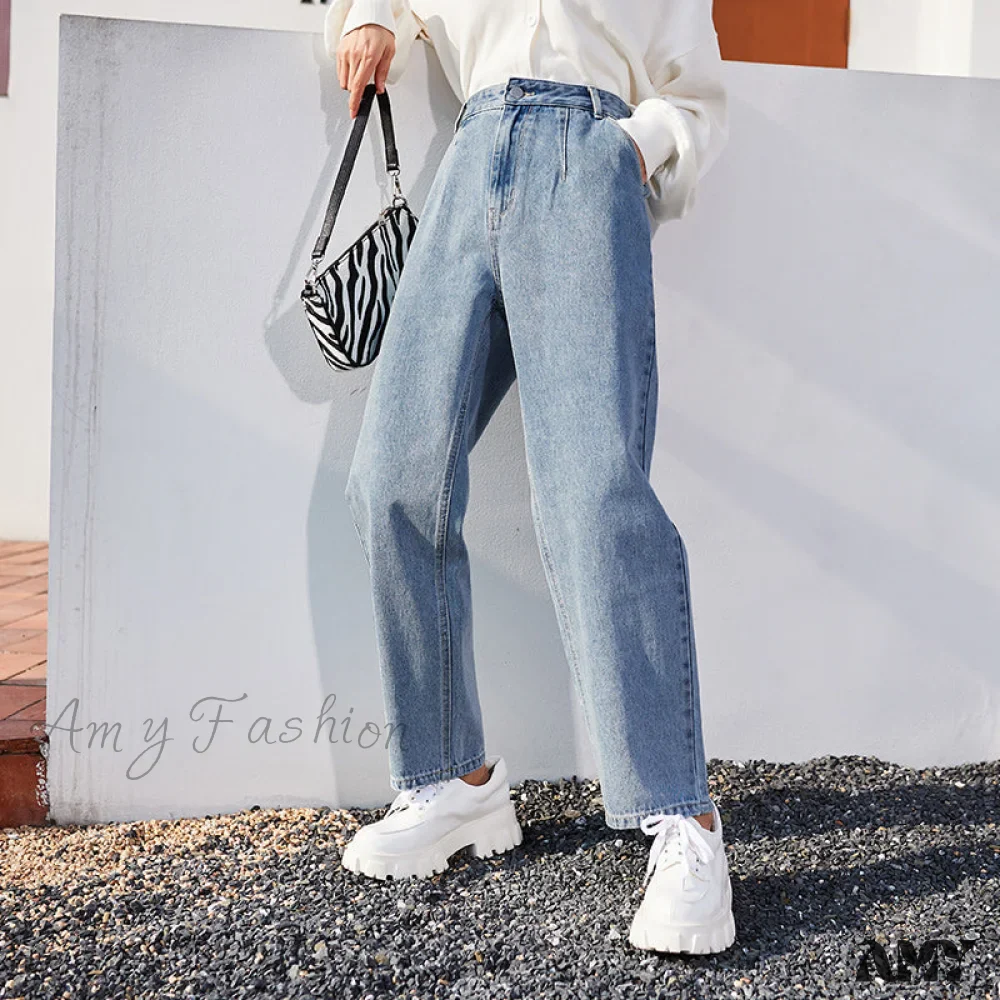 Amy Fashion - Loose Tapered Thin Retro Pants - Image 5