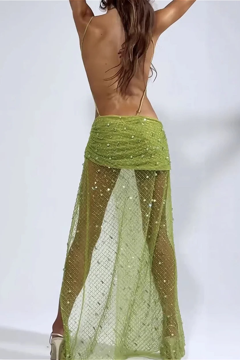 Sequin Cami Asymmetrical Bodycon Party Dress - Image 2