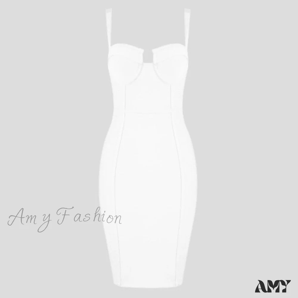 Amy Fashion - Sexy Blue Yellow Black Rayon Bandage Dress - Image 10