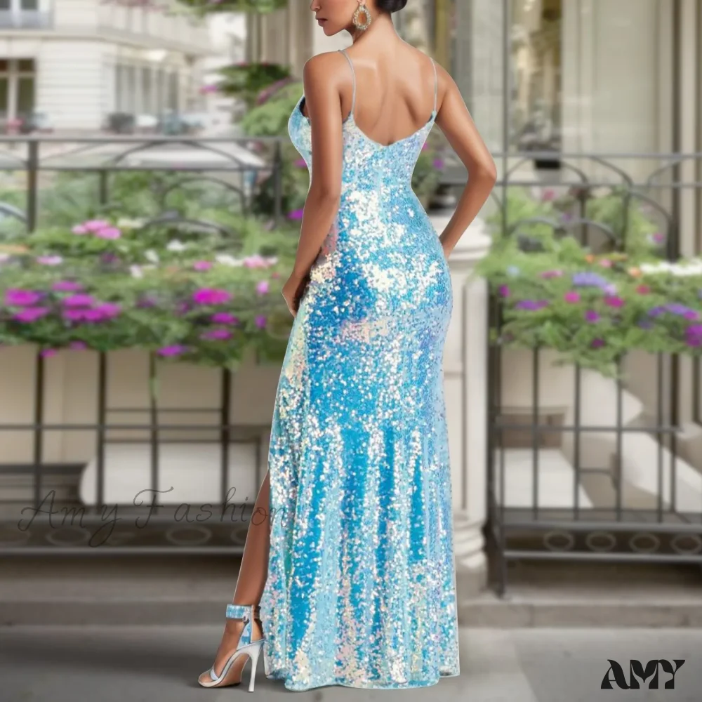 Sexy Elegant Strapless Tempting Backless Sophisticated High-Split Long Maxi Dress - Image 6