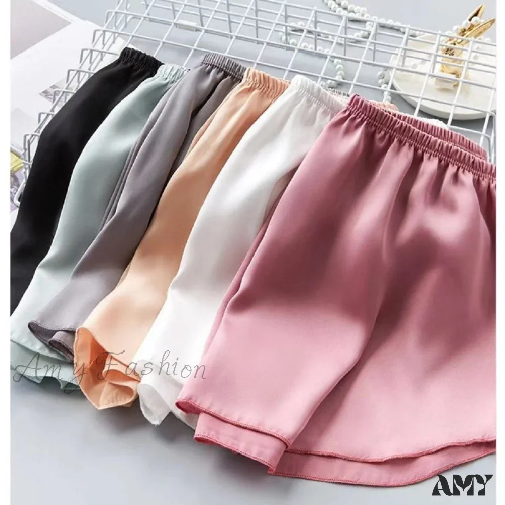Amy Fashion - Sexy Fashion Satin Pajama Shorts - Image 2