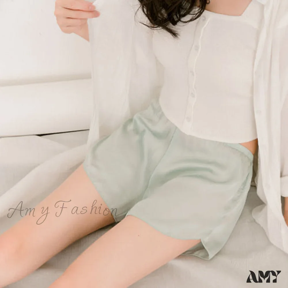 Amy Fashion - Sexy Fashion Satin Pajama Shorts - Image 3