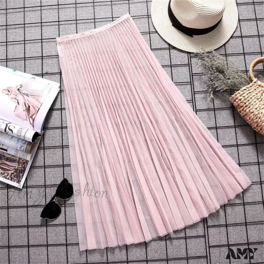 Amy Fashion - Sexy Mesh Lace Transparent Long Tulle Skirt - Image 6