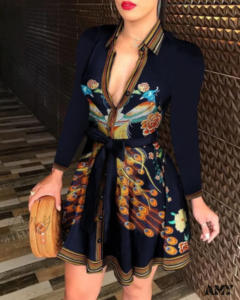 Amy Fashion - Sexy Party Colorful Print Dress - Image 5