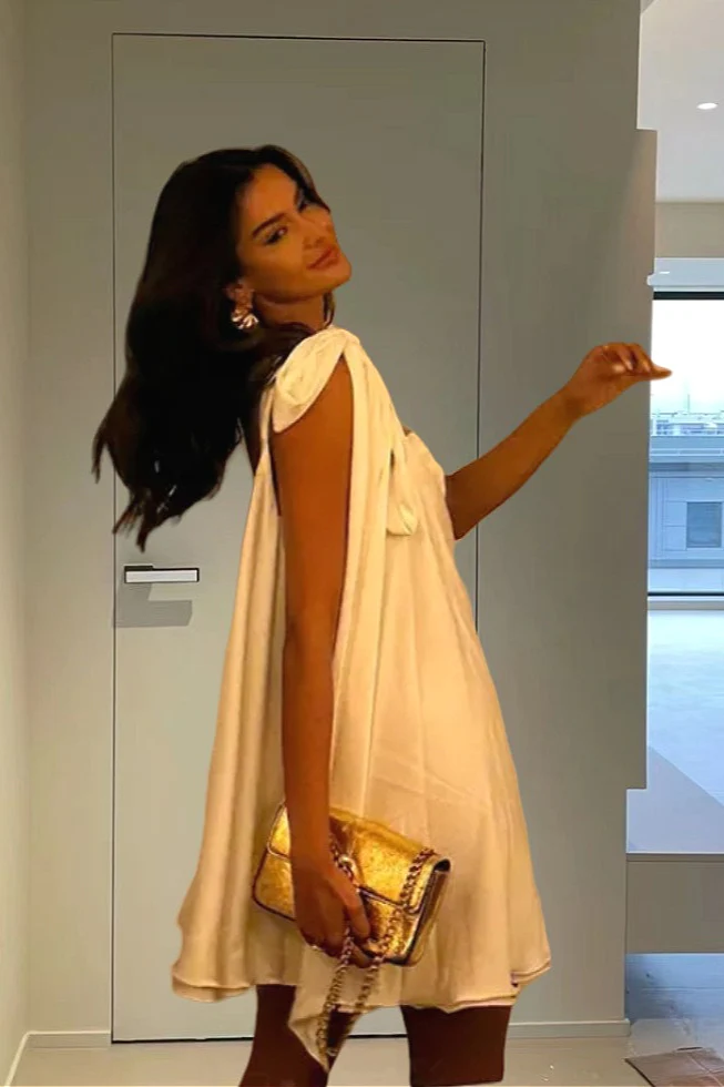 Sexy Sloped Shoulder Cutout Bodycon Party Dress - Image 6