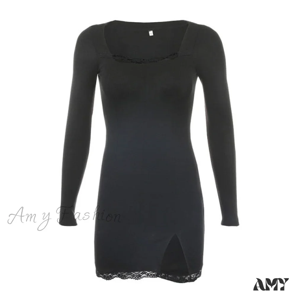 Amy Fashion - Sexy Lace Bandage Bodycon Short Mini Dress - Image 7