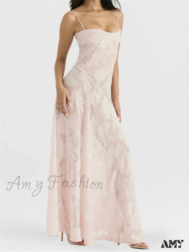 Amy Fashion - Sexy Women Sleeveless Spaghetti Strap  Sling Lace Floral Backless Criss-cross Tie-up Summer Vestidos - Image 5