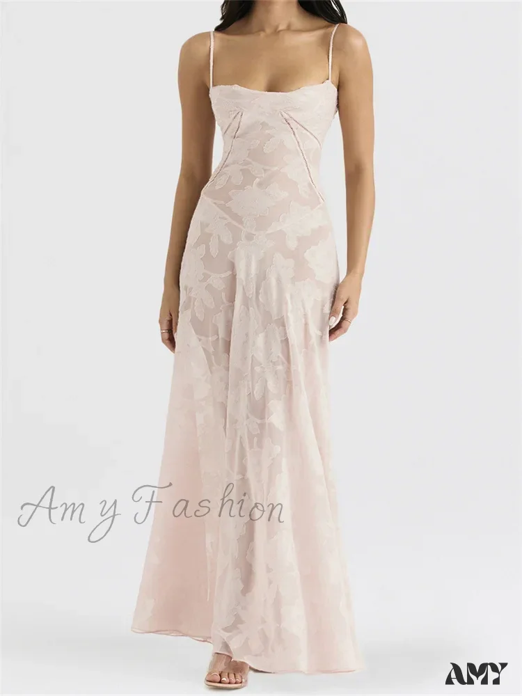 Amy Fashion - Sexy Women Sleeveless Spaghetti Strap  Sling Lace Floral Backless Criss-cross Tie-up Summer Vestidos - Image 7